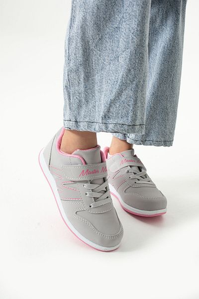 WEBORN Copii Ice Pink șireturi un singur velcro Vară Iarnă Piele artificială Pantofi unisex M Written Pantofi sport