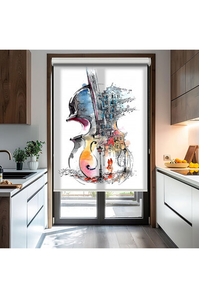 Bright Cover Renkli Kemal Baskılı Stor Perde - Baskılı Güneşlik Perdesi - Gen...