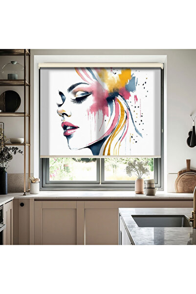 AD Home Χρώματα Vectorial Γυναικείες Τυπωμένες Κουρτίνες Στόρι - Αντηλιακή Πρ...