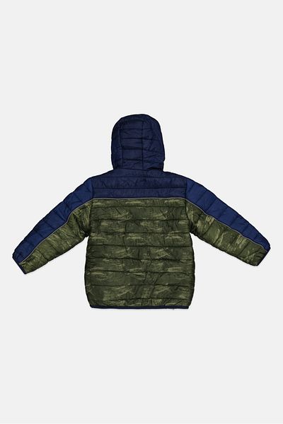 Weatherproof Kids Boy Two Tone Reversible Quilted Jacket, Green Combo