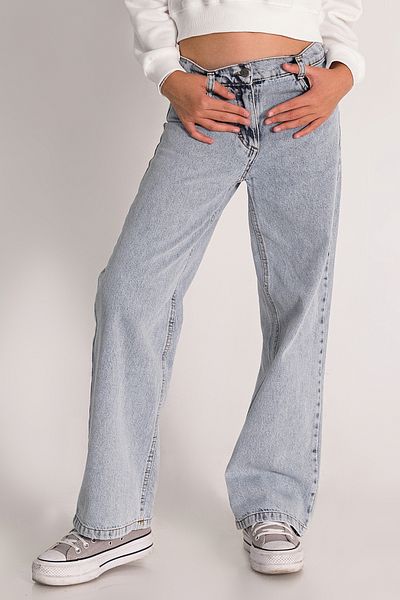 Dmb Girl's Wide Leg Jeans