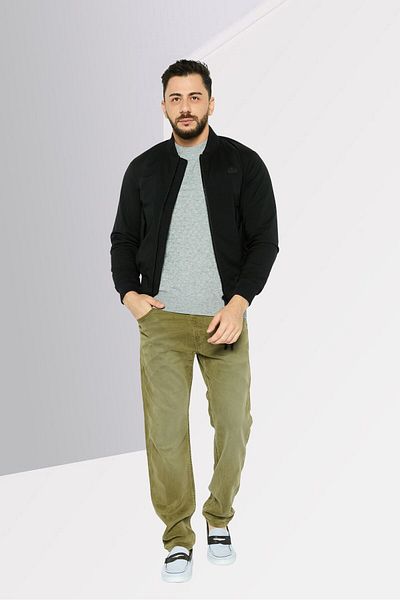 Lacoste Men Brand Logo Bomber Jacket, Black