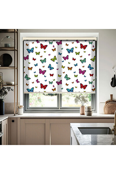 Bright Cover Πολύχρωμες πεταλούδες τυπωμένες κουρτίνες συρόμενες - Τυπωμένη κ...