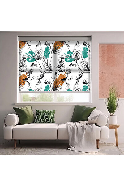 AD Home Κουρτίνα συρόμενη με στάμπα Fine Branches - Κουρτίνα ηλιοπροστασίας μ...