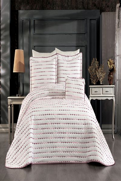 eco concept Spruce Embossed Bedspread, Double Bedspread Dowry Double Quilted Bedspread