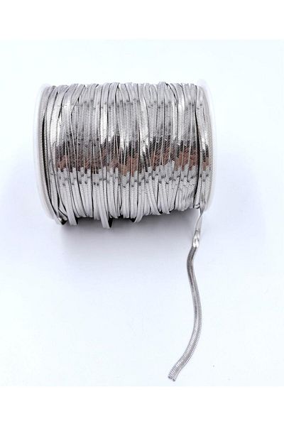 yiğit aksesuar 1 Top 100 Meters Steel Silver Italian Chain 3 mm