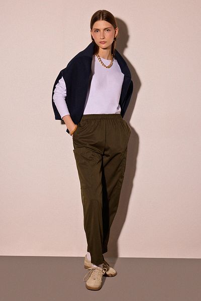 Touché Privé PANTALONI DE PARAȘUTE CU TALIE ELASTICĂ