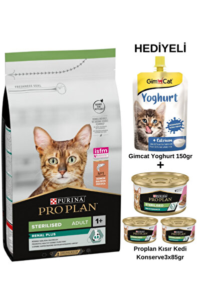 Pro Plan Proplan Somonlu Kısırlaştırılmış Kedi Maması 10 kg+Proplan Konserve 3x85 gr + Gimcat Yogurt Hediyeli