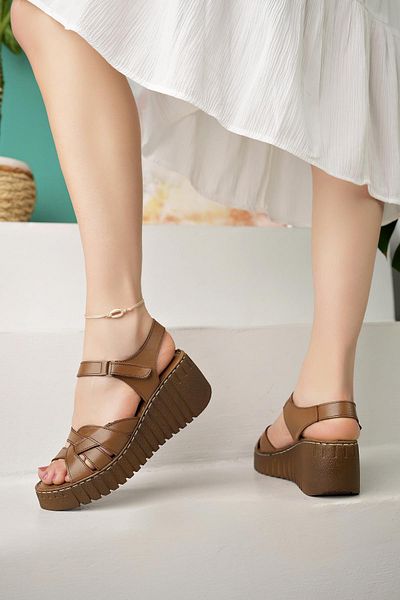 Diego Carlotti DD3015 Model Genuine Leather Women's Daily Sandals
