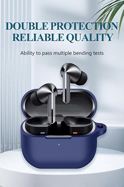 EWEC Samsung Galaxy Buds3, Buds3 Pro, Buds3 FE Uyumlu Silikon Kılıf, Kulaklık İpi, Temizleme Kalemi Seti