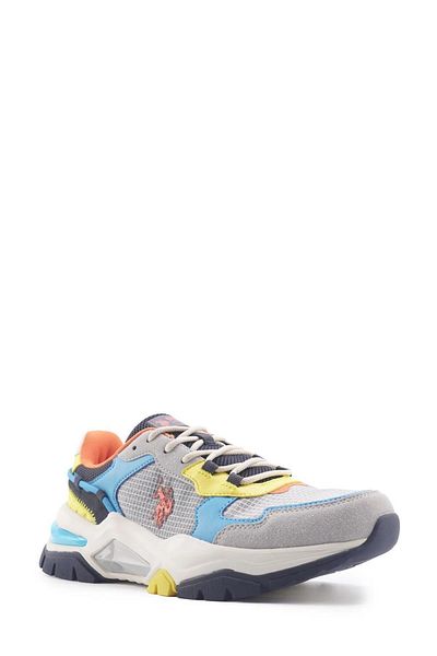 U.S. Polo Assn. U.S. Polo Vincent FX Men's Sneakers - Grey, Blue, Yellow