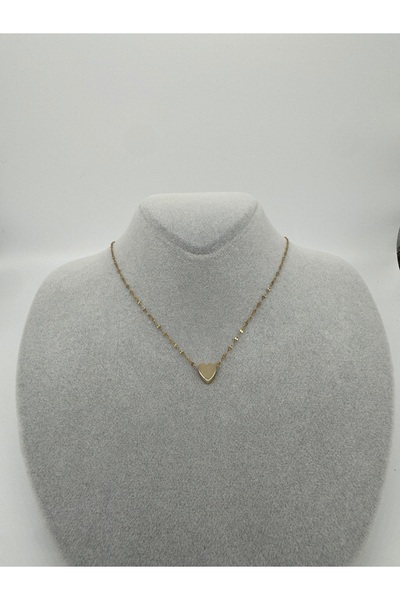 stainless steell Minimal Kalpli Kolye 14k Kaplama
