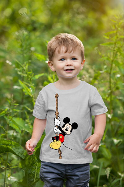 oneagılyazı Детска тениска с уголемен с принт и Мики Маус