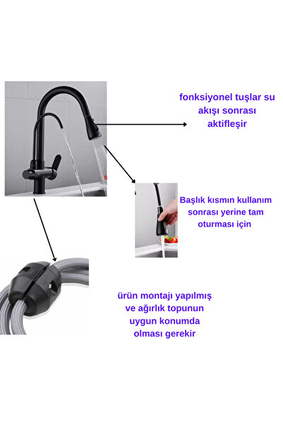 FLEKO Spiral Purified Kitchen Faucet 3-Way Spiral Purified Kitchen Sink Faucet