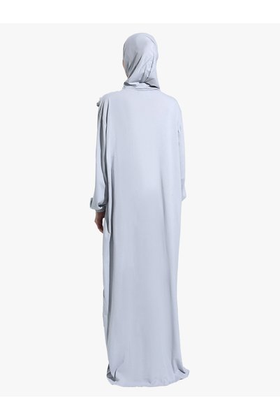 DAKKA KADİMA Namaz Dress 100% Cotton One Piece Gray