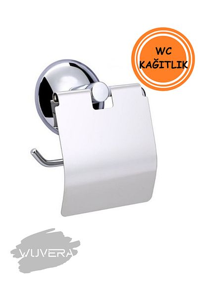 WUVERA Hârtie igienică Eco Chrome cu capac lat - Umeraș WC