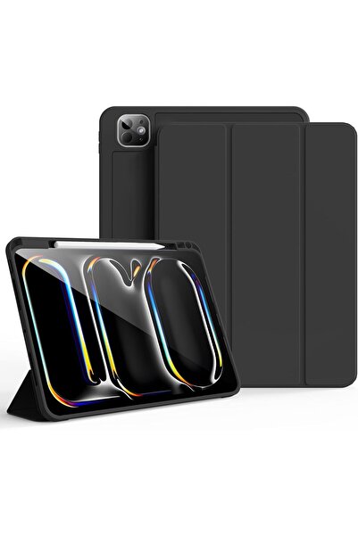 Fogy Apple iPad Pro 13 inç M4 2024 A2925 A2926 A3007) Case Kalem Bölmeli TPU ...