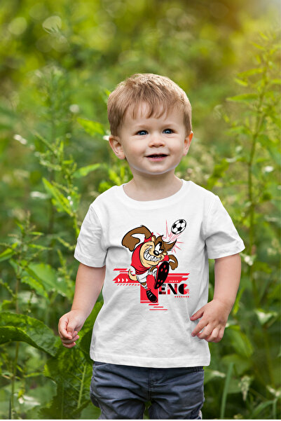 oneagılyazı Детска тениска с уголемен с принт на Тасманийски дявол