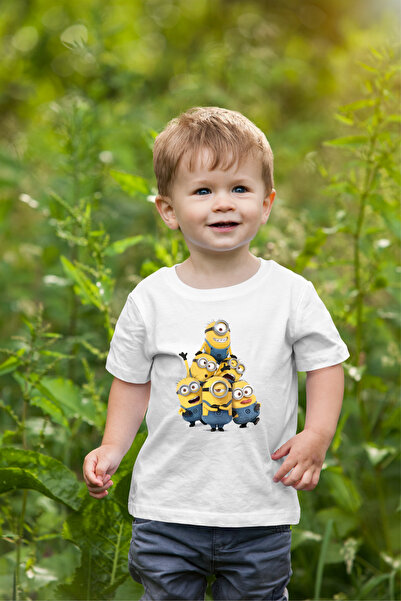 H&GHAMLEGİYİM Minions Printed Children's Oversize T-Shirt