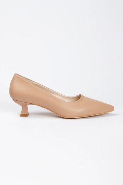 MFT AYAKKABI Stiletto de damă de culoare nudă - vârf ascuțit, toc scăzut