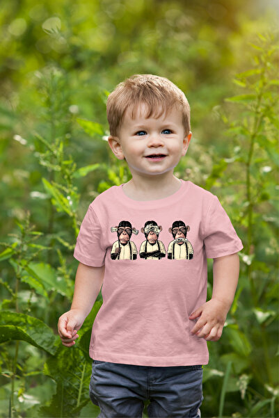oneagılyazı 3 majmuna Štampano deca Oversize kroj T-shirt