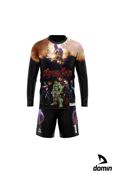 DOMİN SPOR Çocuk Kaleci Maç Futbol Forması Kids Goalkeeper Jersey Gk Dmnk-8874