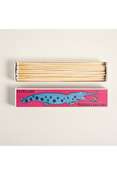 Zsa Zsa Zsu Crocodıle Ahşap Kibrit Hediyelik Eşya 29x60x3 Cm Renkli