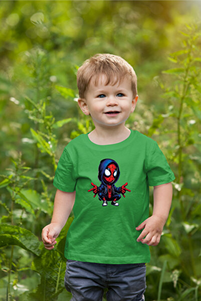 oneagılyazı Детска тениска с принт на Спайдърмен с уголемен