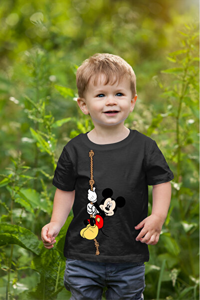 oneagılyazı Детска тениска с уголемен с принт и Мики Маус