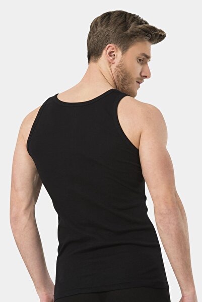 TÜREN Men's 2-Pack Ribbed Undershirt 109/Black