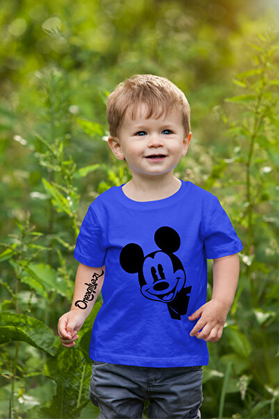 oneagılyazı Детска тениска с уголемен с принт и Мики Маус