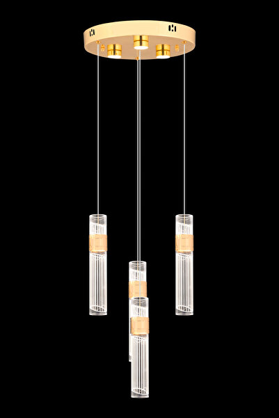 Capella Aydınlatma Joy Kumandalı 3 Renk Işık Özellikli Dimmerli Modern Kaplama Sarkıt Led Avize Salon Mutfak Avize