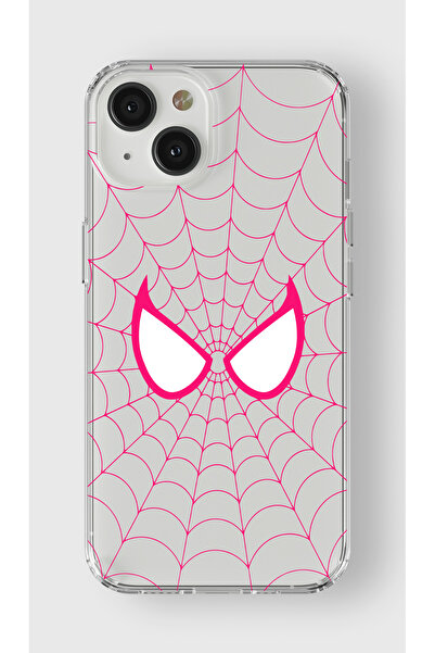 moonset Iphone 13 Uyumlu Örümcek Gözler Tasarımlı Baskılı Şeffaf Telefon Kılıfı