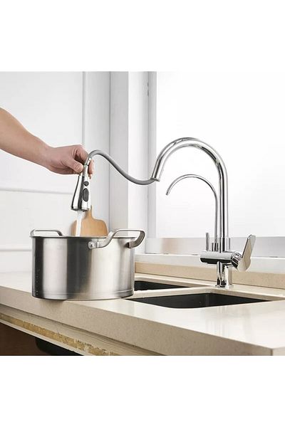 ema Chrome Spiral Purified Kitchen Faucet Chrome Purified Spiral Kitchen Sink Faucet