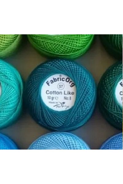 fabricorg Βαμβακερό όπως νήματα σταυροβελονιάς Etamin (10 GR-NO8 IP) - ΜΟΝΟ ΜΟΥΛΑ - Νούμερο 57 Χρώμα