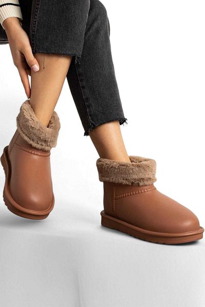 MİYA Winter Spring Women's Rain Snow Boots - Waterproof, Furry Soft Comfort Sole