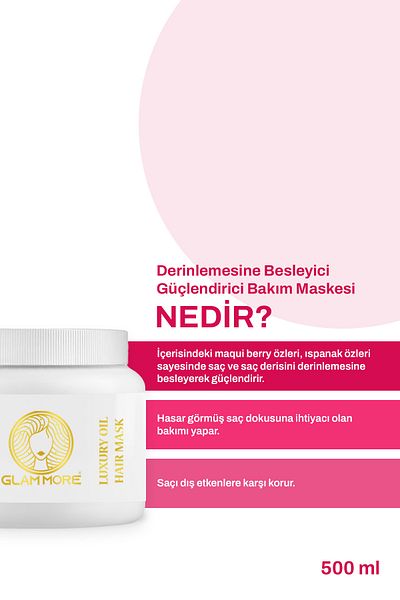 Glam More Deeply Nourishing & Strengthening Luxury Oil Hair Mask 500 ml