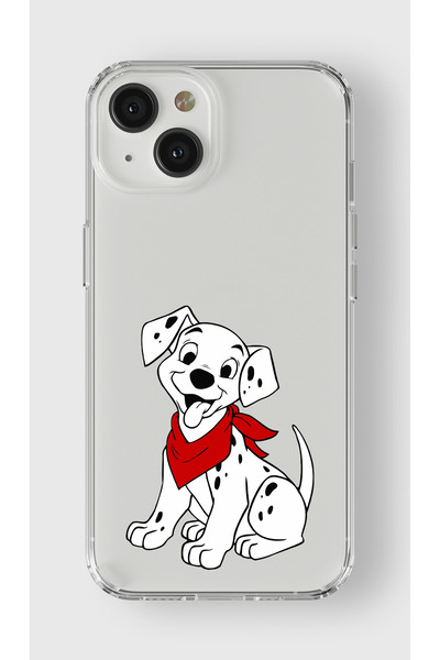 moonset Iphone 15 Uyumlu Dalmaçyalı Tasarımlı Baskılı Şeffaf Telefon Kılıfı