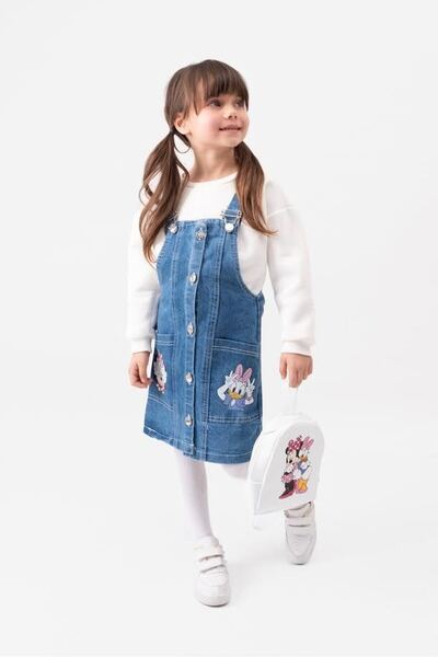 Aymini kids Girl - Black Denim Gilet 2-Piece Bag