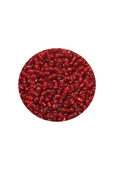 STUMBANNG Cast glass sand beads (11/0) 2 mm - 60 grams - transparent dark red - bnc050