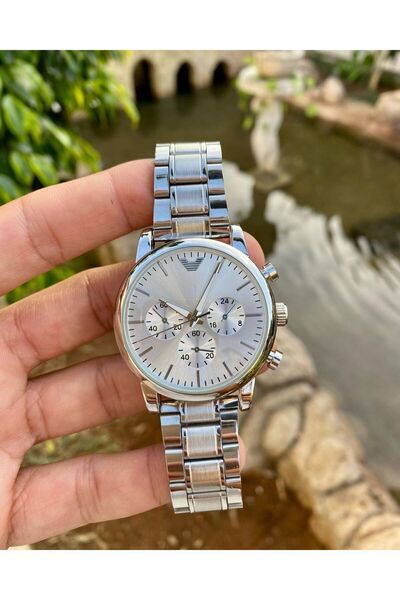 ÇENÇEN Erkek Kol Saati Tamami Gümüs Renk