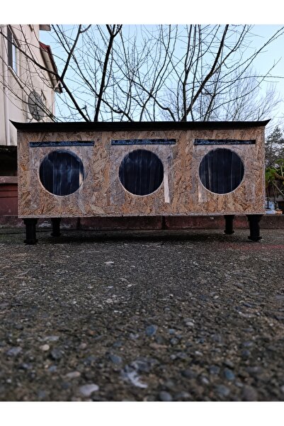 KARDEMİR AHŞAP Dış Mekan OSB Kedi Evi Dayanıklı ve Su geçirmez Barınak