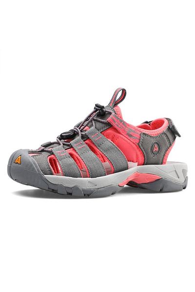 HUMTTO Κλειστά δάχτυλα Γκρι ροζ γυναικεία Unisex Trekking αθλητικά σανδάλια εξωτερικού χώρου
