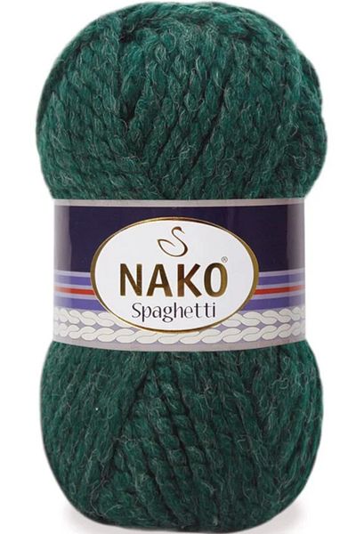 NAKO İpi Island Green Spaghetti 25% Μαλλί Πλεκτό Χειροποίητο - 3444