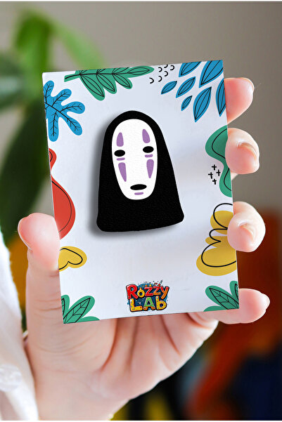 Rozzy Lab No Face (Kaonashi) Ghibli - Anime Rozet - Broş - Yaka Çanta Aksesuar