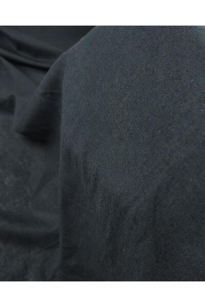 Kumaş Parça Voile de in - Culoare între albastru închis și negru, lățime: 150