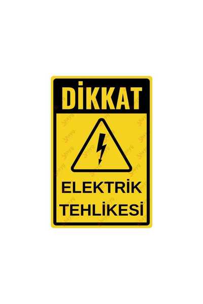 Hayg Equipment Dikkat Elektrik Tehlikesi Dekota Uyarı Levhası - 15cm x 22,5cm