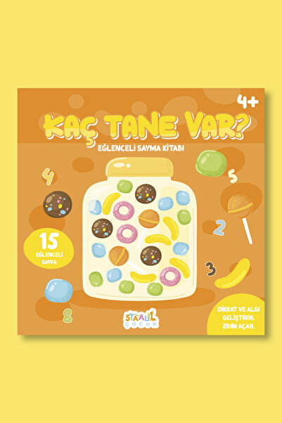 STAAU Çocuk Kaç Tane Var? Sayma Kitabı - 4+ Yaş Aktivite Kitabı - Okul Öncesi...