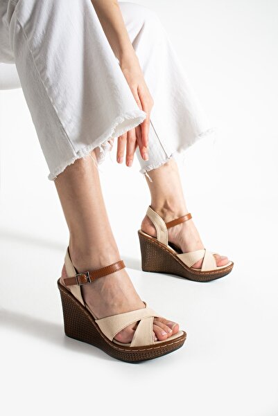 HVZ Exclusive Klin peta posteljina sandale ergonomski pogodan za udobnu struk...