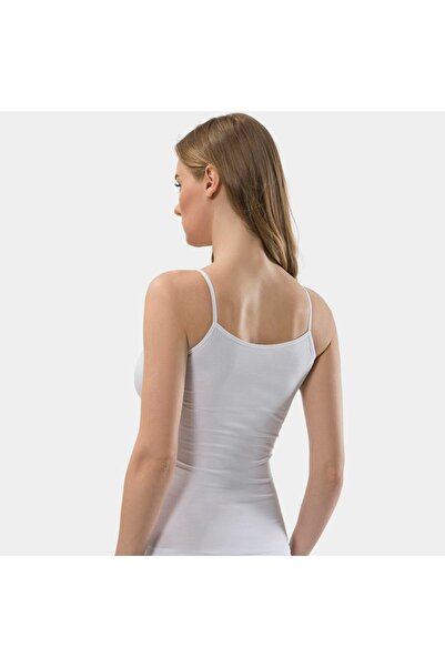 TÜREN Women's Lycra Rope Strap Camisole (Pack of 2) 221/White